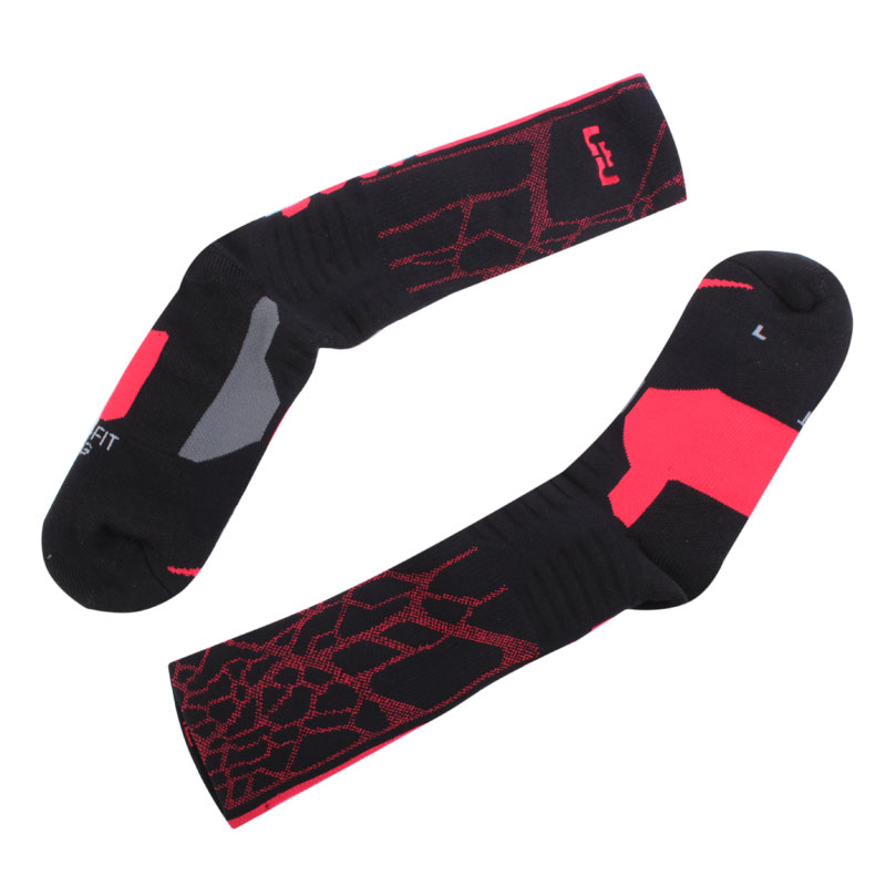 мужские красные носки Nike Lebron Elite Dri Fit Crew SX4885-065 - цена, описание, фото 1