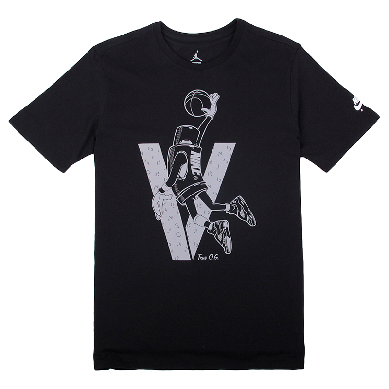 мужская черная футболка Jordan AJ 5 Toggle Tee 801117-010 - цена, описание, фото 1