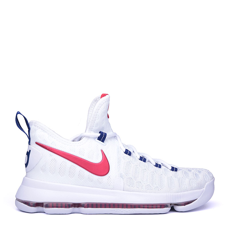 мужские белые баскетбольные кроссовки Nike Zoom KD 9 843392-160 - цена, описание, фото 2