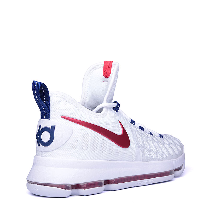 мужские белые баскетбольные кроссовки Nike Zoom KD 9 843392-160 - цена, описание, фото 3