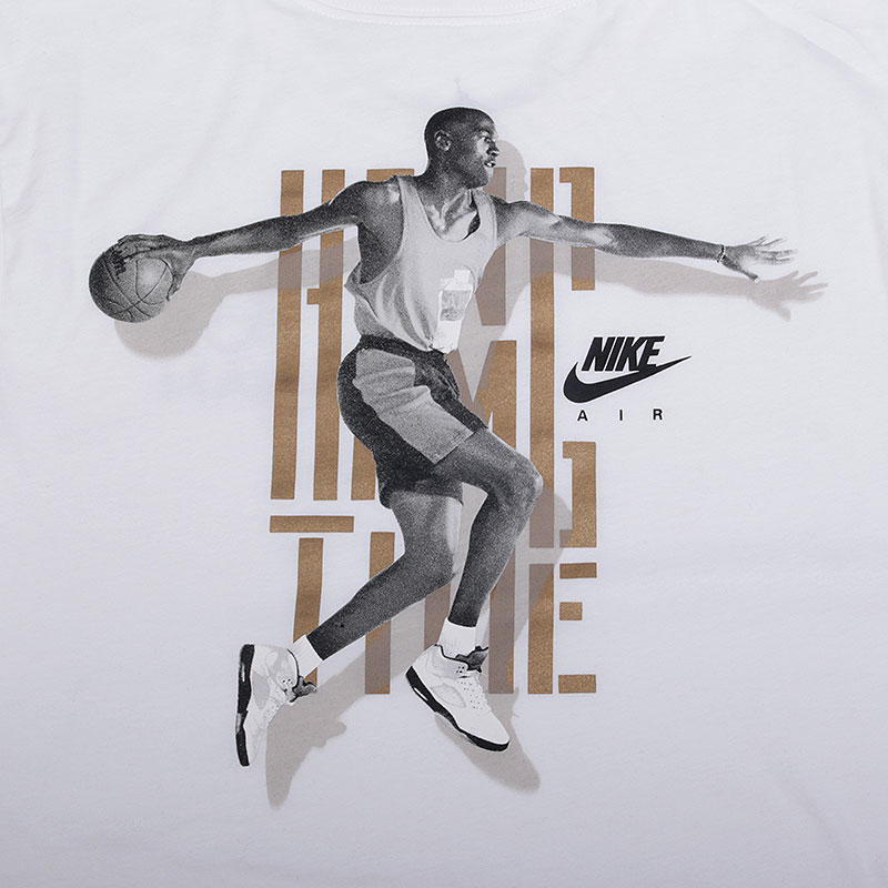 мужская белая футболка Jordan AJ5 Hang Time Tee 801116-101 - цена, описание, фото 2