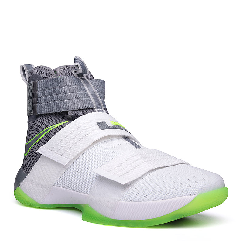 мужские белые баскетбольные кроссовки  Nike Lebron Soldier 10 SFG 844378-103 - цена, описание, фото 1