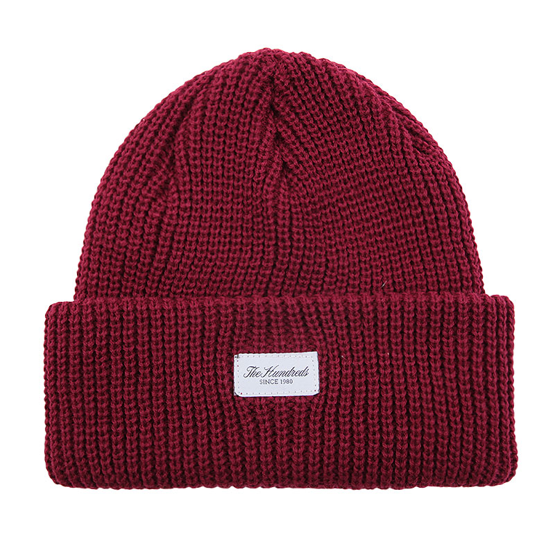   шапка  the hundreds Crisp 2 Beanie T16P106044-burgundy - цена, описание, фото 1