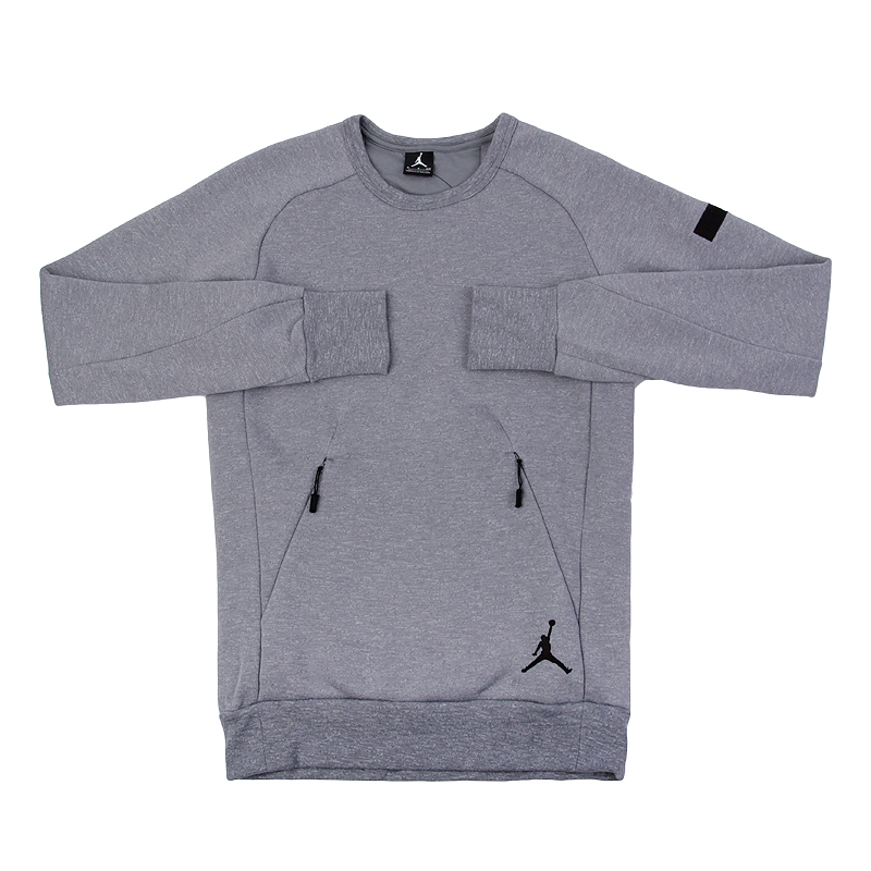 мужская серая толстовка Jordan Icon Fleece Crew 802181-065 - цена, описание, фото 1