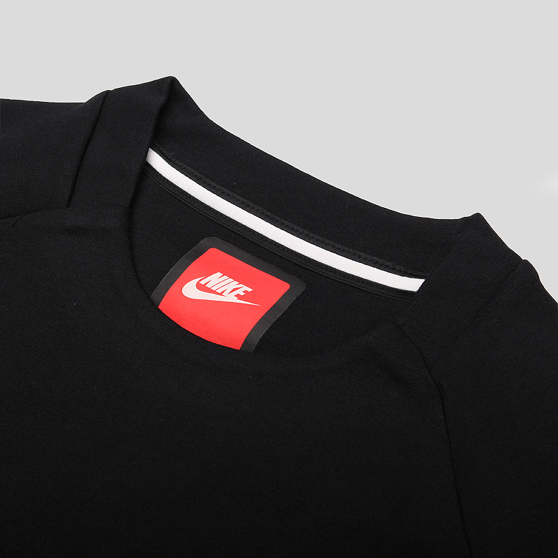 мужская черная толстовка Nike Tech Fleece Crew 805140-010 - цена, описание, фото 2