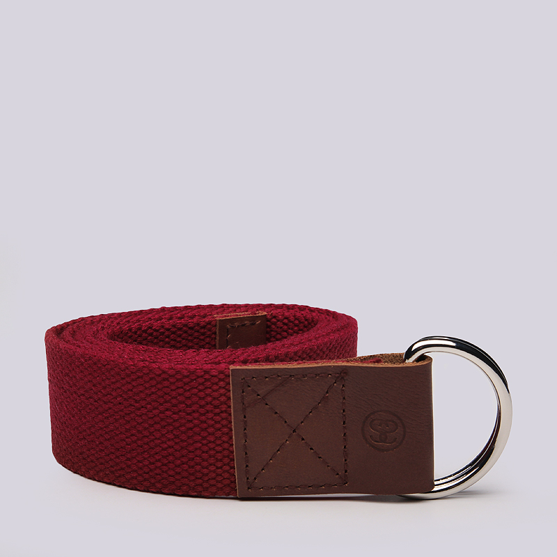  красный ремень Stussy Pigment Dyed В-Ring Belt 135132-burgundy - цена, описание, фото 1