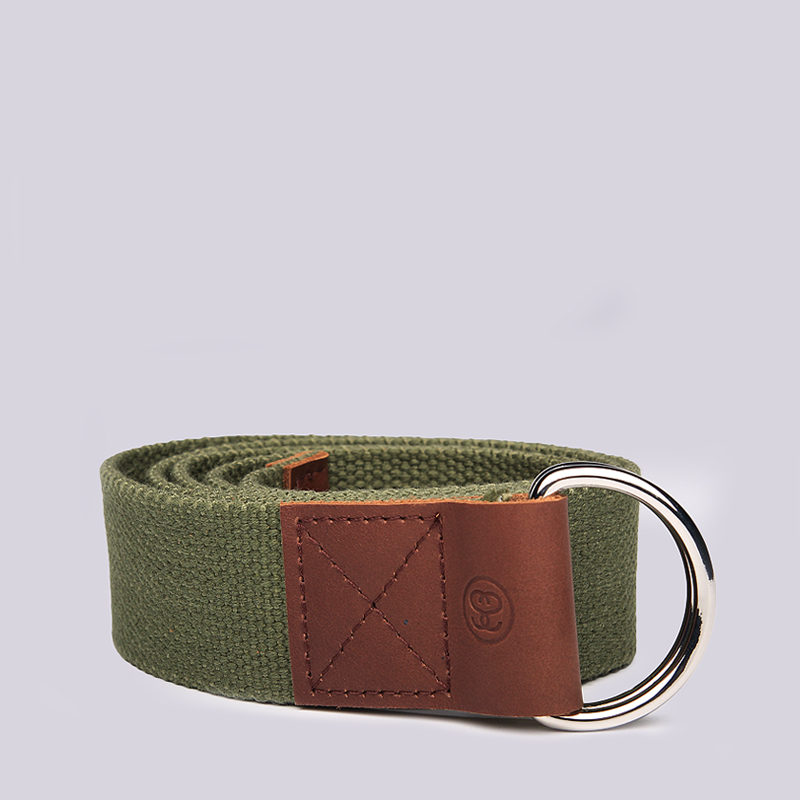  зеленый ремень Stussy Pigment Dyed В-Ring Belt 135132-olive - цена, описание, фото 1