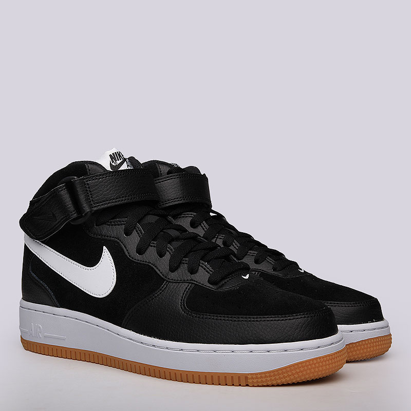 мужские черные кроссовки Nike Air Force 1 MID 315123-035 - цена, описание, фото 1