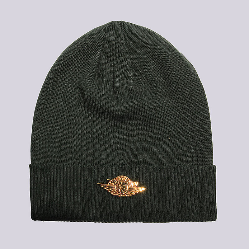  зеленая шапка Jordan Jumpman Beanie Cuf 801770-327 - цена, описание, фото 1