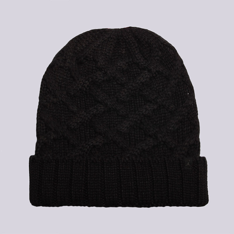  черная шапка Jordan Cable Beanie 802027-010 - цена, описание, фото 1
