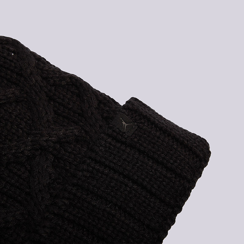  черная шапка Jordan Cable Beanie 802027-010 - цена, описание, фото 2