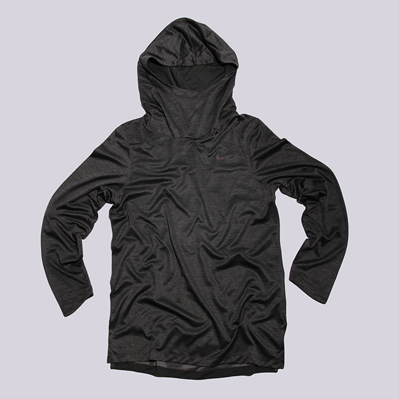 мужская серая толстовка Nike Elite LS Hoodie 829352-071 - цена, описание, фото 1