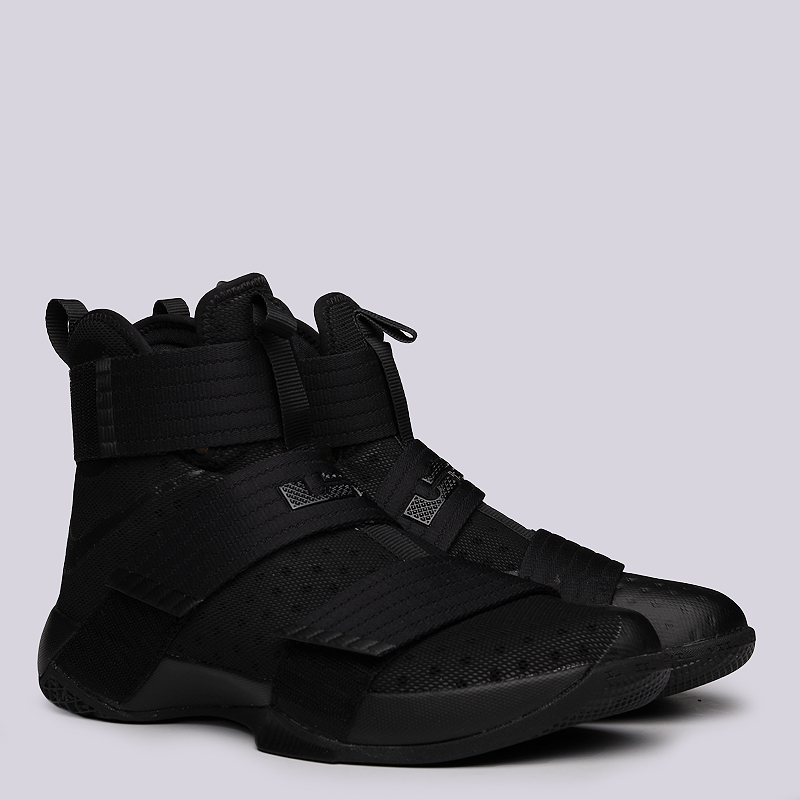 мужские черные баскетбольные кроссовки Nike Lebron Soldier 10 844374-001 - цена, описание, фото 1