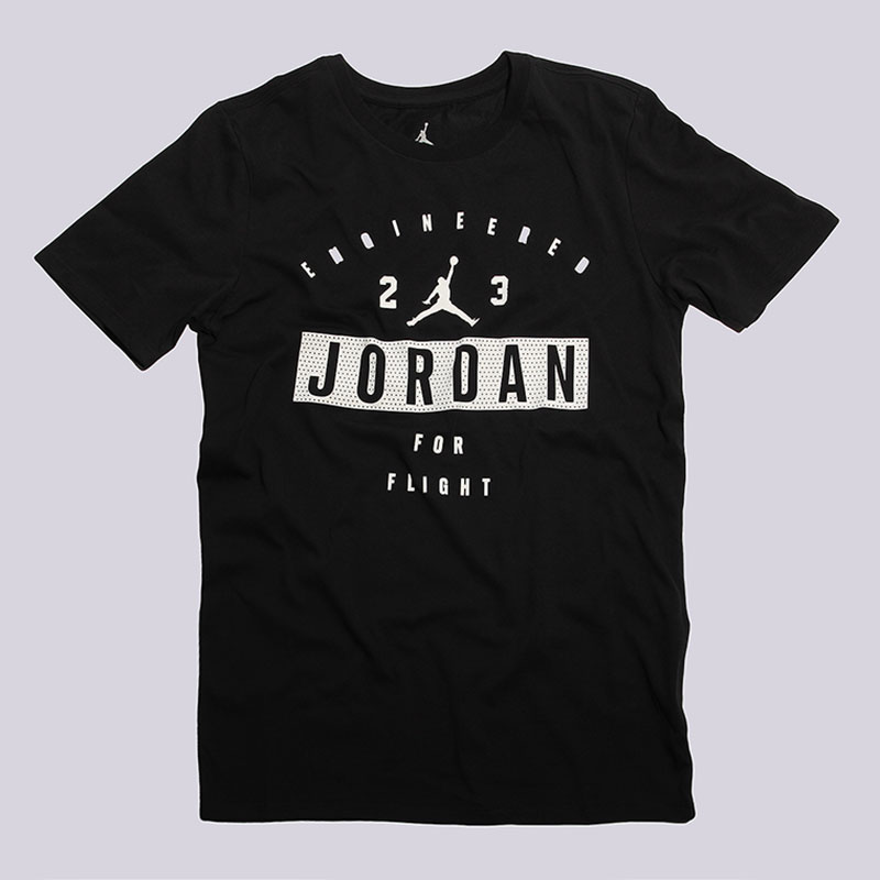 мужская черная футболка Jordan Engineered For Flight Tee 801556-010 - цена, описание, фото 1