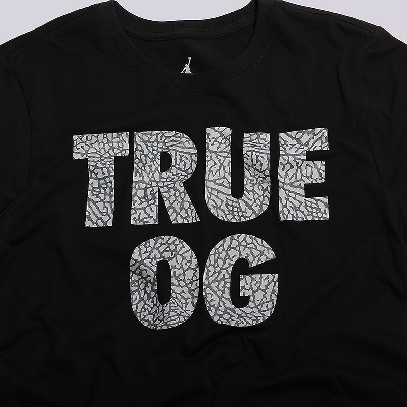 мужская черная футболка Jordan True OG Tee 801582-010 - цена, описание, фото 2