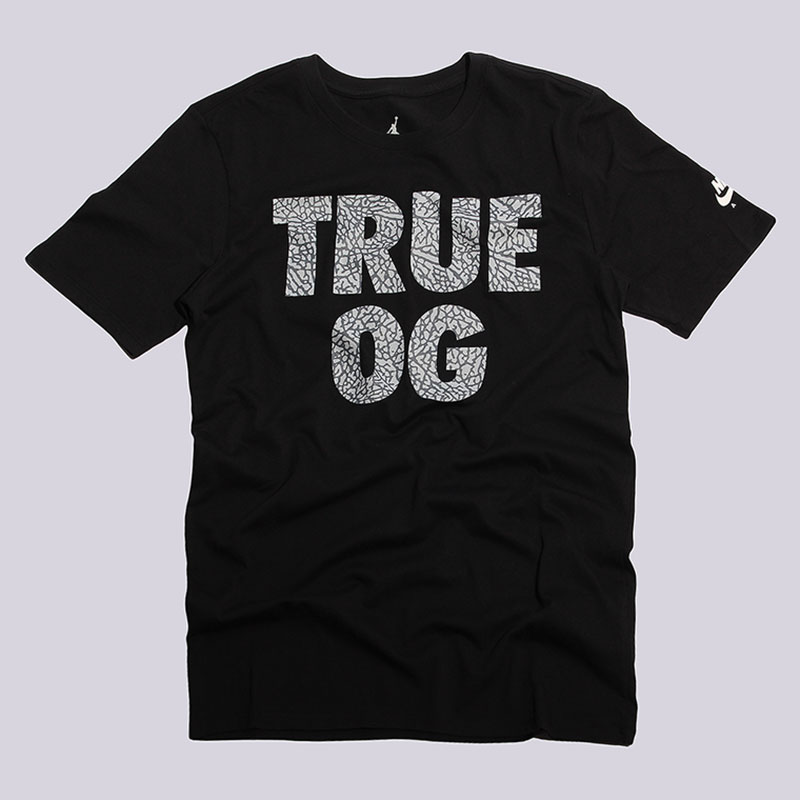 мужская черная футболка Jordan True OG Tee 801582-010 - цена, описание, фото 1