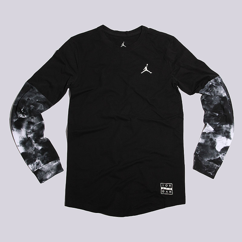 мужская черная толстовка Jordan Clouded Nightmares L/S Tee 801573-010 - цена, описание, фото 1