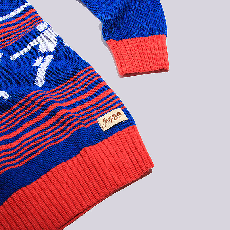 Мужской свитер Запорожец heritage Sport (Sport-blue/red)  - цена, описание, фото 2