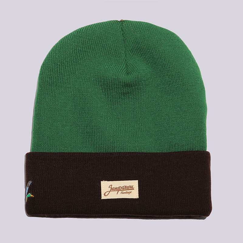 мужская зеленая шапка Запорожец heritage Ditch Ditch FW17-зел - цена, описание, фото 2