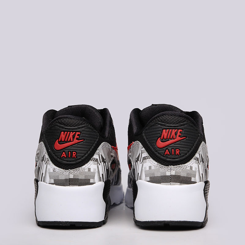 детские черные кроссовки Nike Air Max 90 Print Mesh PS 833491-001 - цена, описание, фото 5