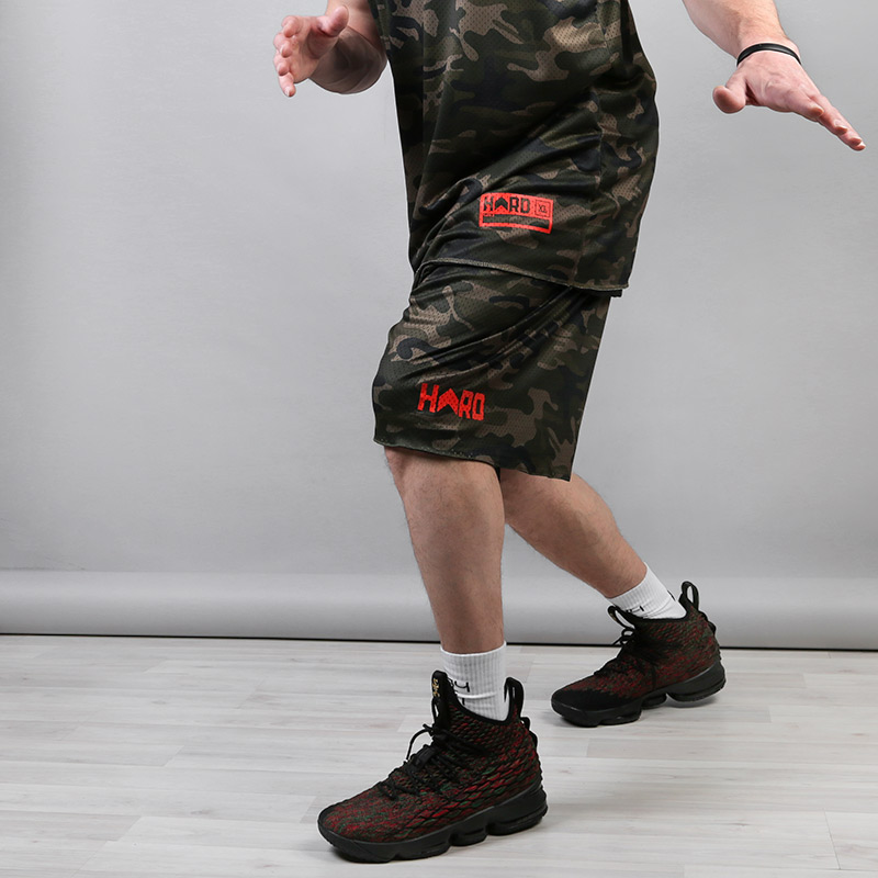 Мужские двухсторонние шорты Hard HRD Shorts (FOREST-CAMO/GRN-302)  - цена, описание, фото 1