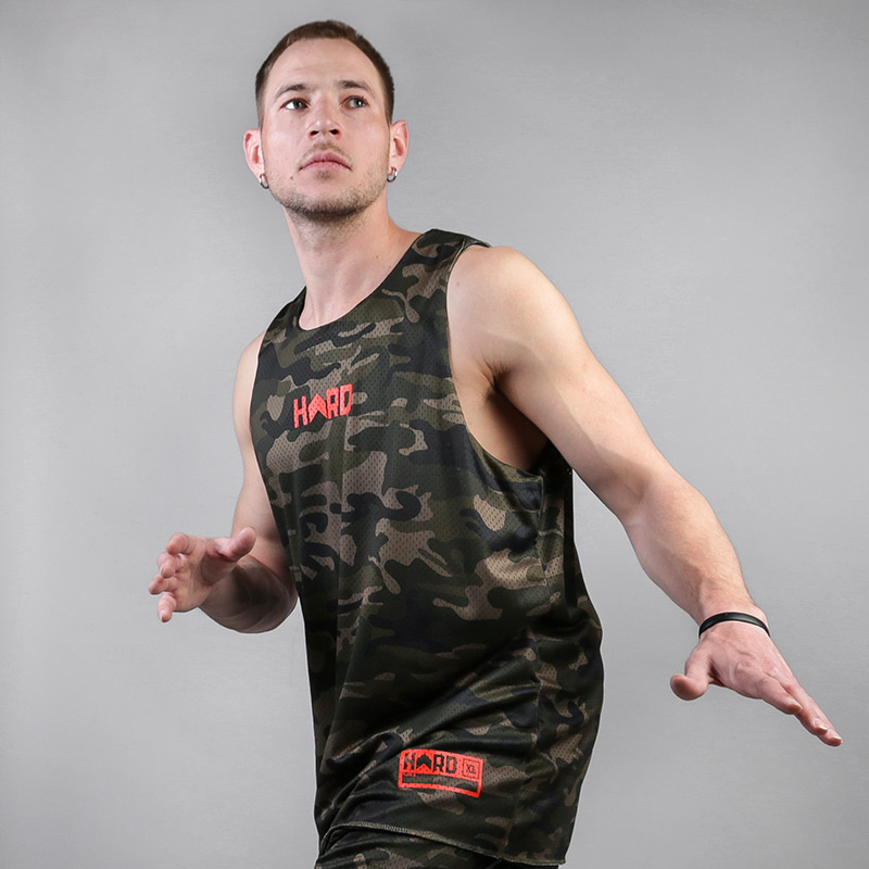 мужская  двухсторонняя майка Hard Sleeveless Hard Forest-camo/grn-300 - цена, описание, фото 1