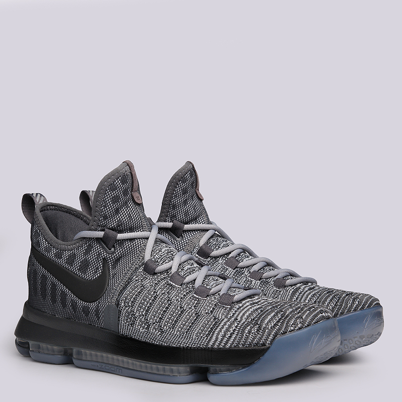 мужские серые баскетбольные кроссовки Nike Zoom KD 9 843392-002 - цена, описание, фото 1