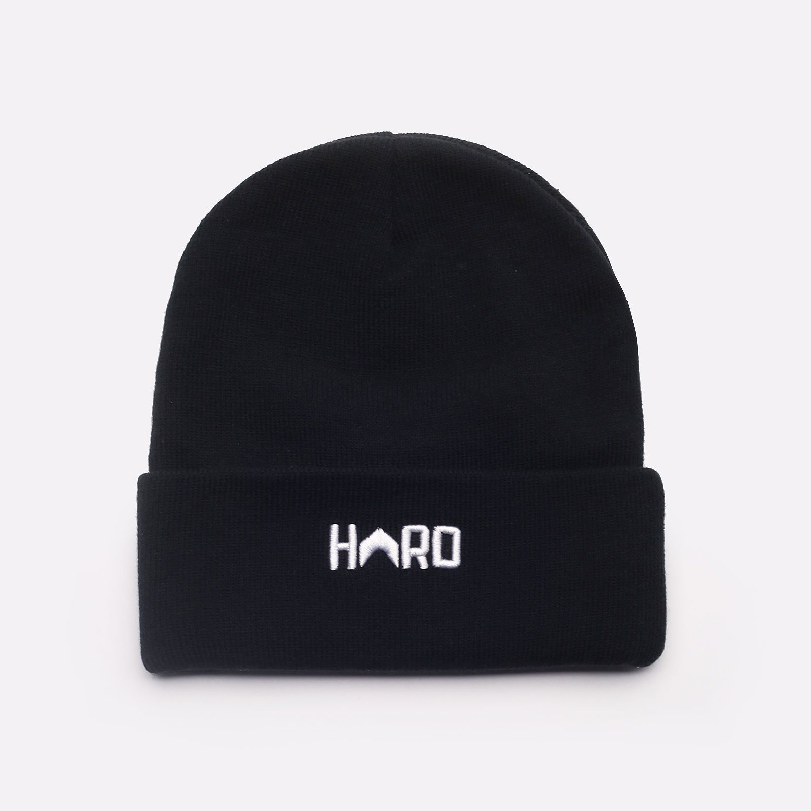  черная шапка Hard HRD Beanie hard blk/wht-0102 - цена, описание, фото 1