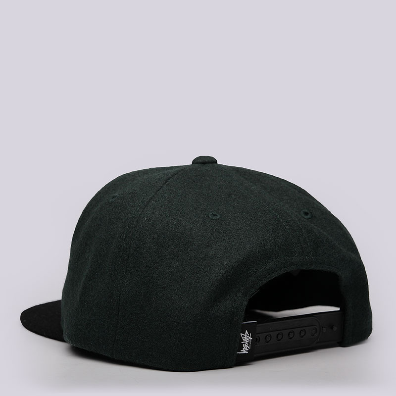  зеленая кепка Stussy Crown S Wool Cap 131605-dark green - цена, описание, фото 3