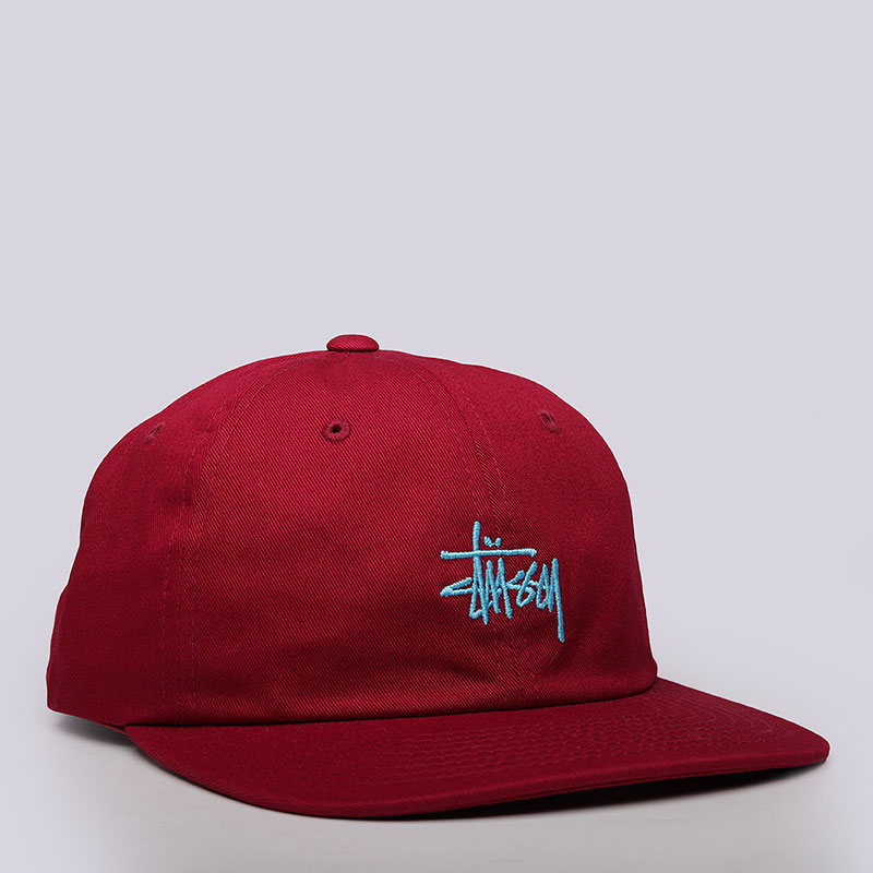  красная кепка Stussy Basic Logo Twill Cap 131629-cardinal - цена, описание, фото 2