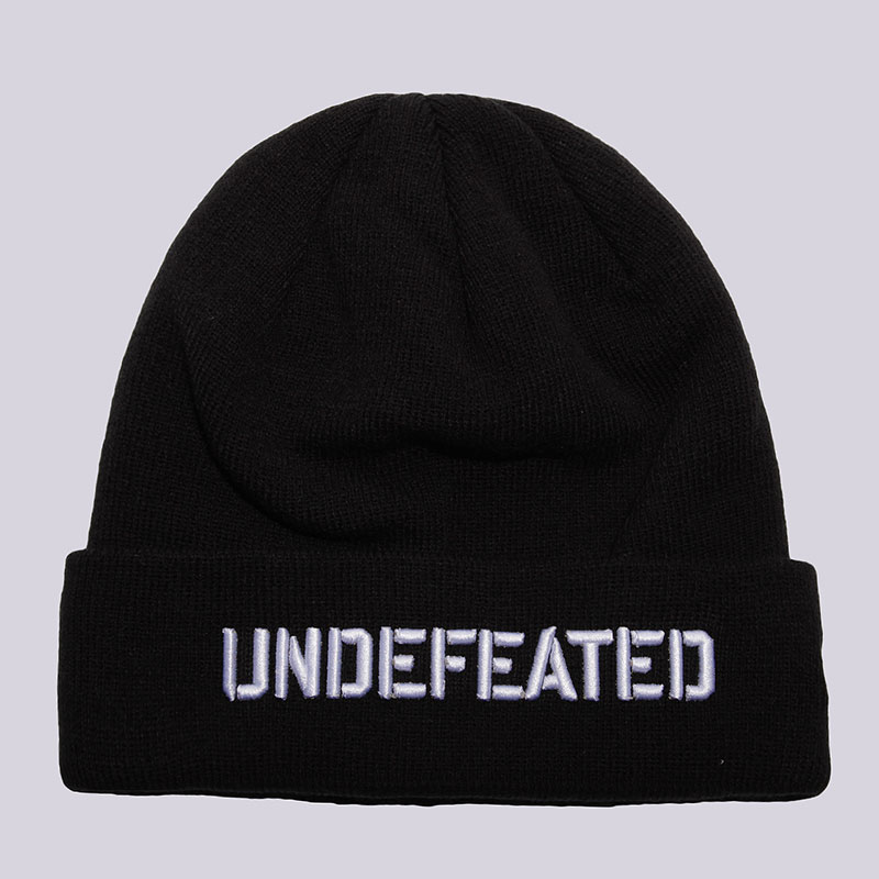  черная шапка Undftd Stencil Beanie 532346-black - цена, описание, фото 1