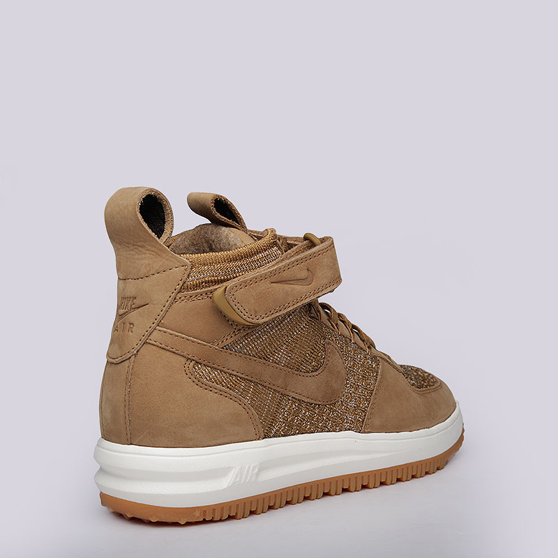 nike lunar force 1 flyknit workboot golden beige