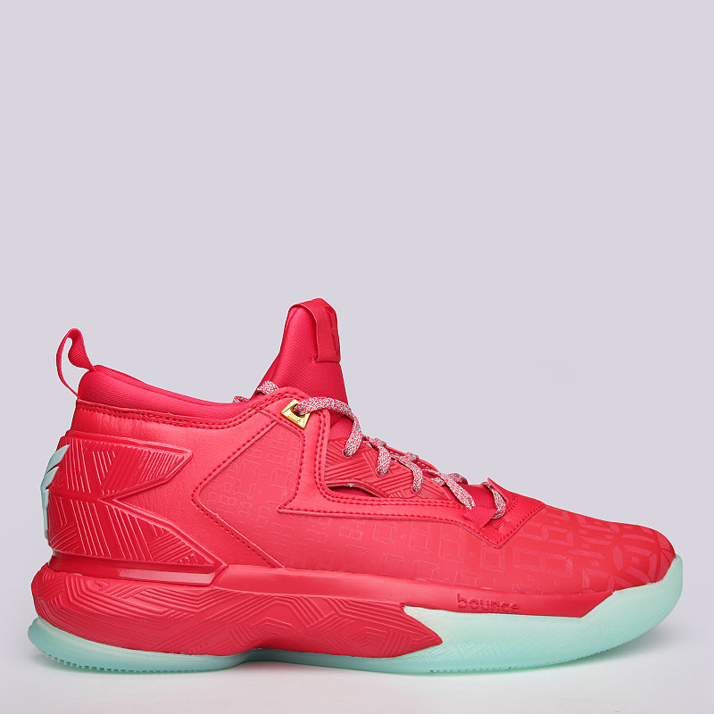 мужские красные баскетбольные кроссовки adidas D Lillard 2 B72728 - цена, описание, фото 2
