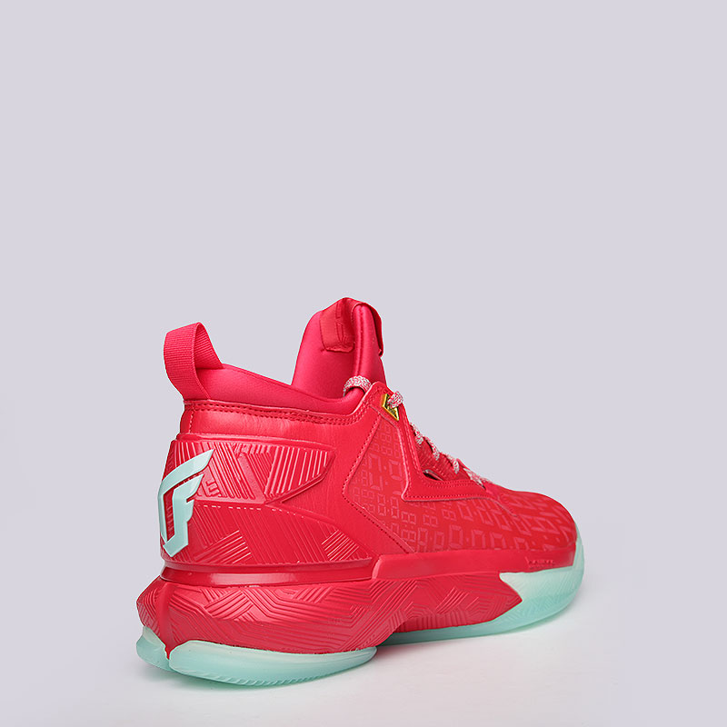 мужские красные баскетбольные кроссовки adidas D Lillard 2 B72728 - цена, описание, фото 3