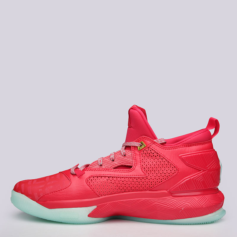 мужские красные баскетбольные кроссовки adidas D Lillard 2 B72728 - цена, описание, фото 5