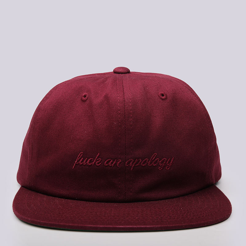  бордовая кепка Undftd Apology Strapback Cap 531222-brgnd - цена, описание, фото 1