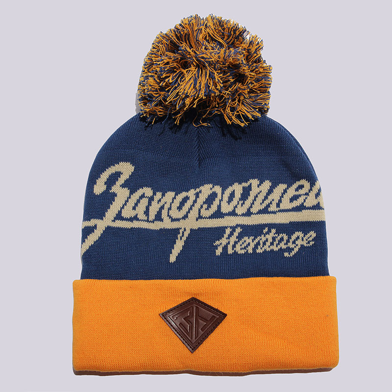 

Шапка Запорожец heritage Original Logo Pom, Синий;желтый