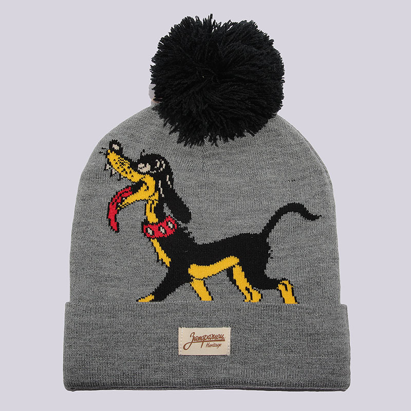  серая шапка Запорожец heritage Big Doggy Beanie Big Doggy-hthr/grey - цена, описание, фото 1