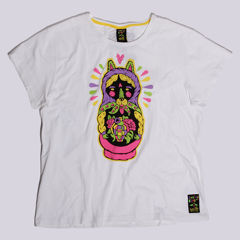 

Футболка K1x wmns Karina Kino Matrushka Boyfriend Cut Tee, Белый