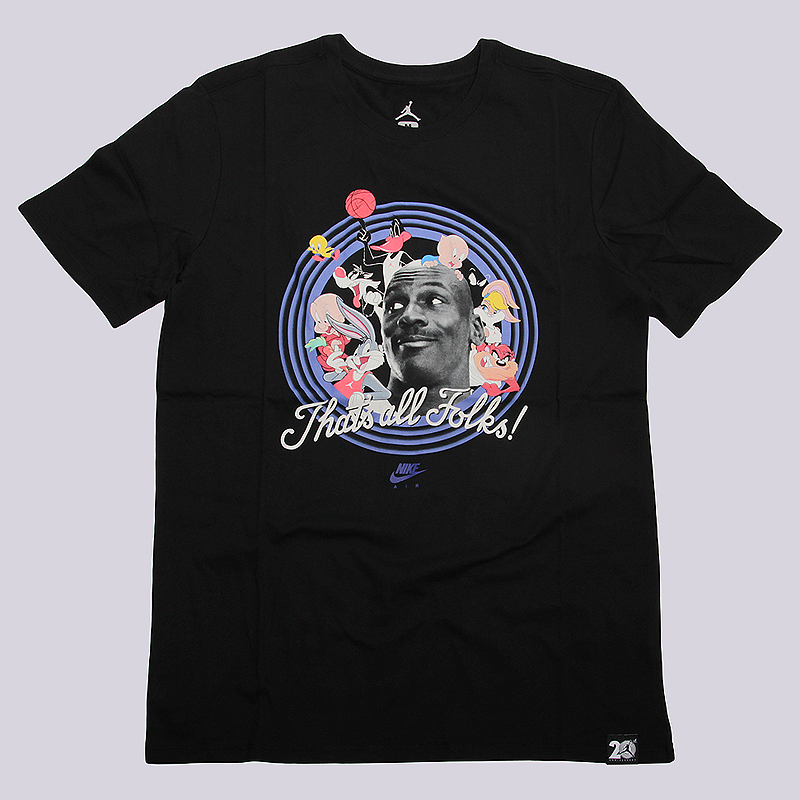 мужская черная футболка Jordan 11 That's All Folks Tee 824358-010 - цена, описание, фото 1