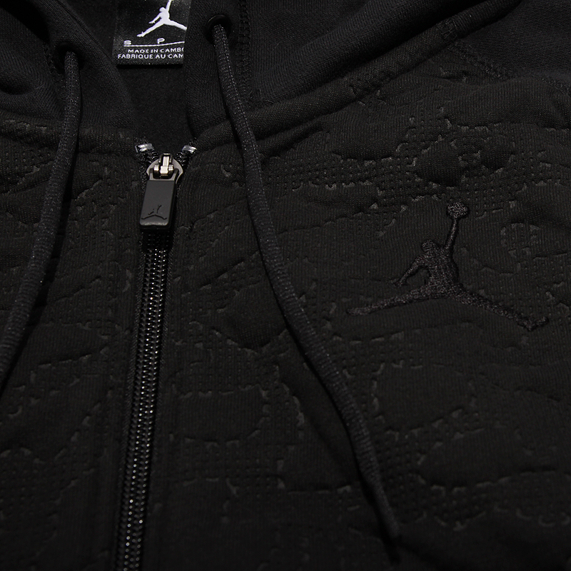 мужская черная толстовка Jordan 3 Fleece FZ Hoodie 819125-010 - цена, описание, фото 2