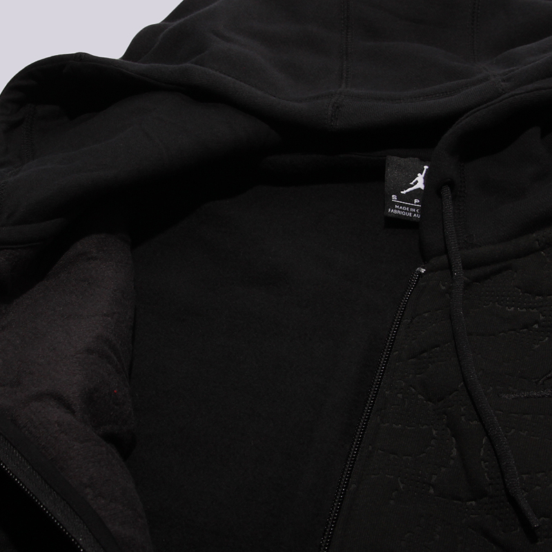 мужская черная толстовка Jordan 3 Fleece FZ Hoodie 819125-010 - цена, описание, фото 3