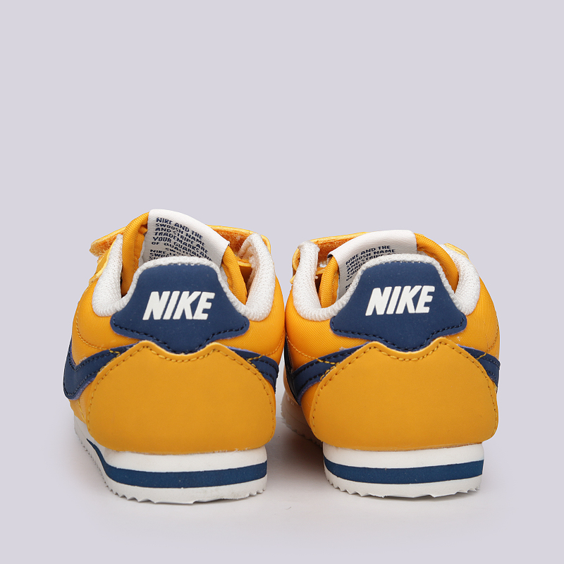 детские желтые кроссовки Nike Cortez Nylon TDV 749497-700 - цена, описание, фото 6