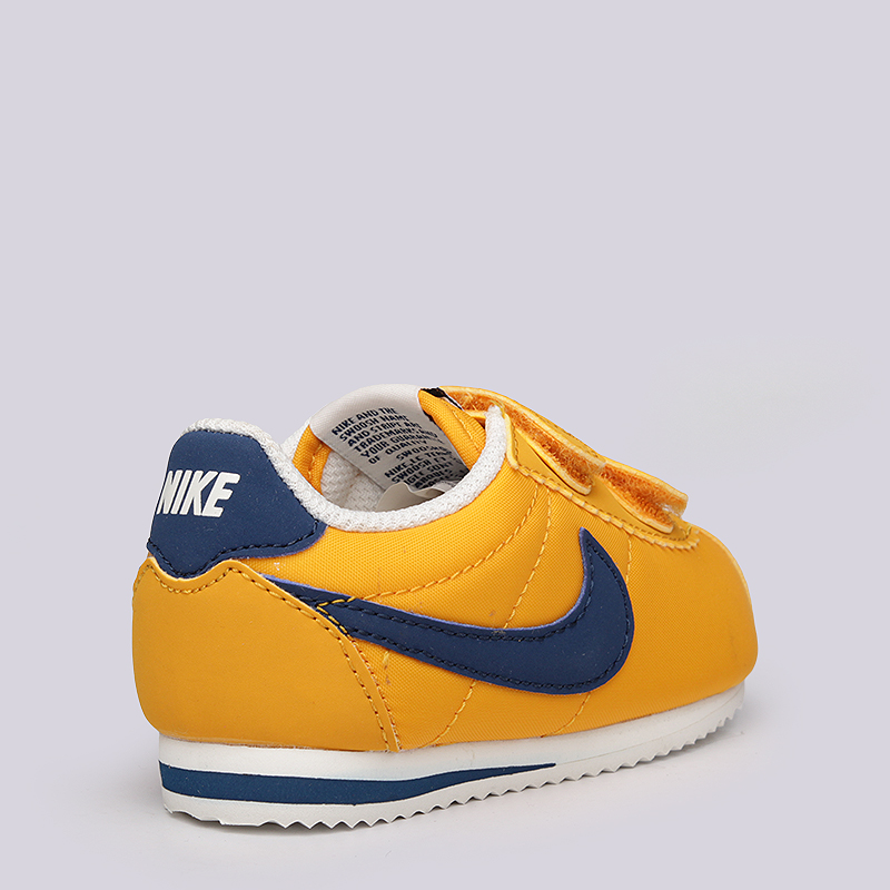 детские желтые кроссовки Nike Cortez Nylon TDV 749497-700 - цена, описание, фото 3
