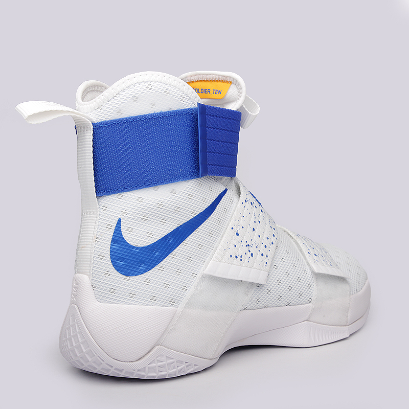 мужские белые баскетбольные кроссовки Nike Lebron Soldier 10 844374-164 - цена, описание, фото 3