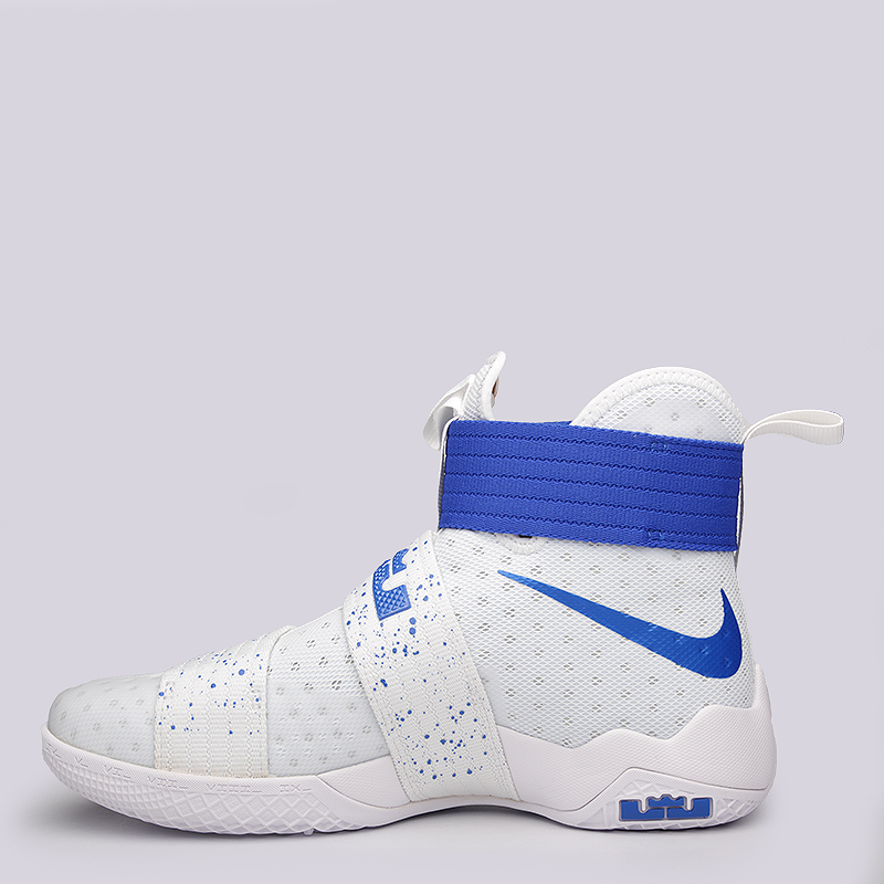 мужские белые баскетбольные кроссовки Nike Lebron Soldier 10 844374-164 - цена, описание, фото 5