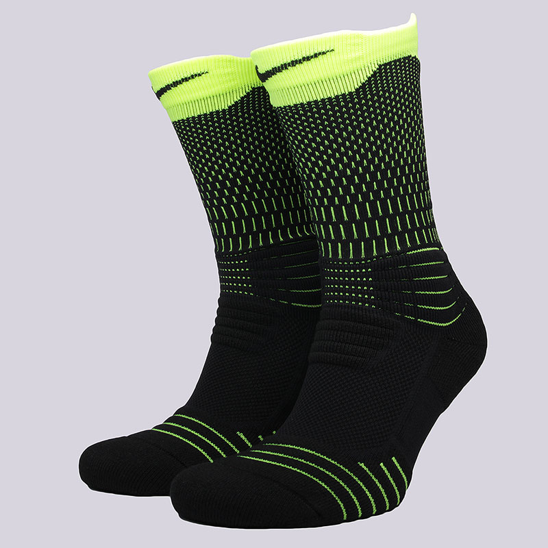 

Носки Nike U NK ELT Versa Crew, Черный;салатовый