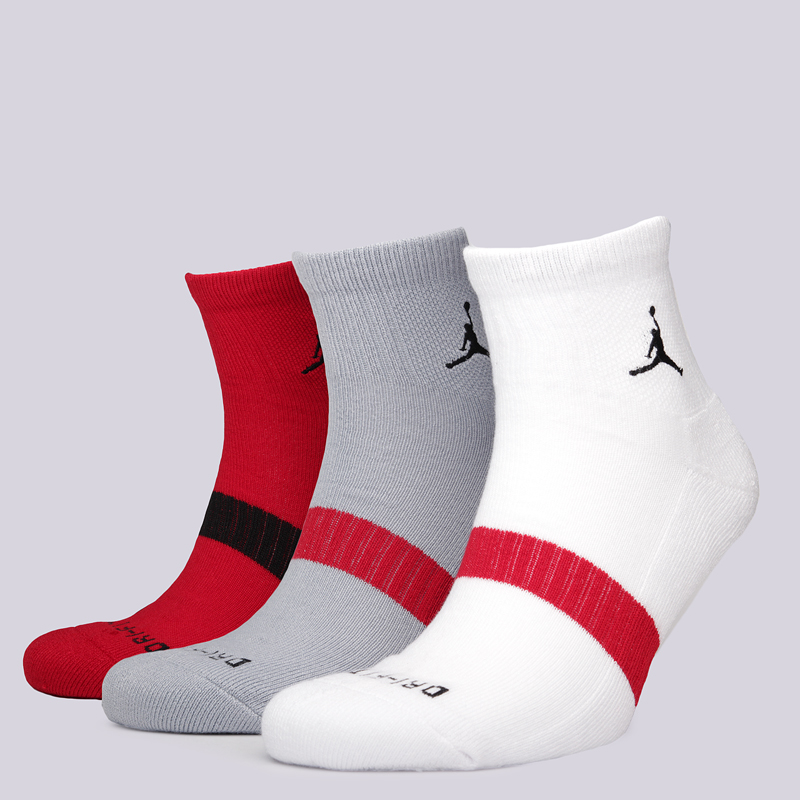 мужские красные носки Jordan Dri-FIT Low Quarter Socks SX5242-687 - цена, описание, фото 1