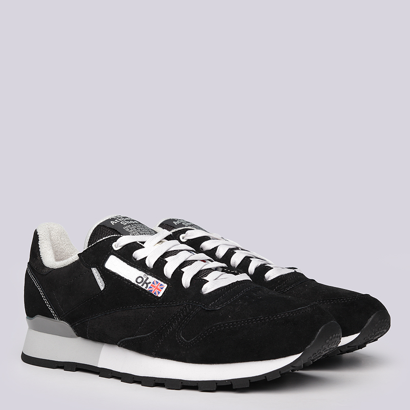 мужские черные кроссовки Reebok GS CL Leather AR2629 - цена, описание, фото 1