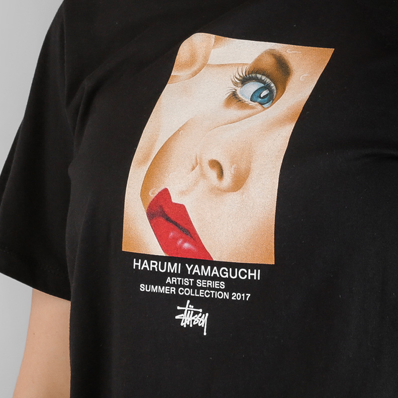 женская черная футболка Stussy Harumi Yamaguchi Girl Boyfriend 2902906-black - цена, описание, фото 2